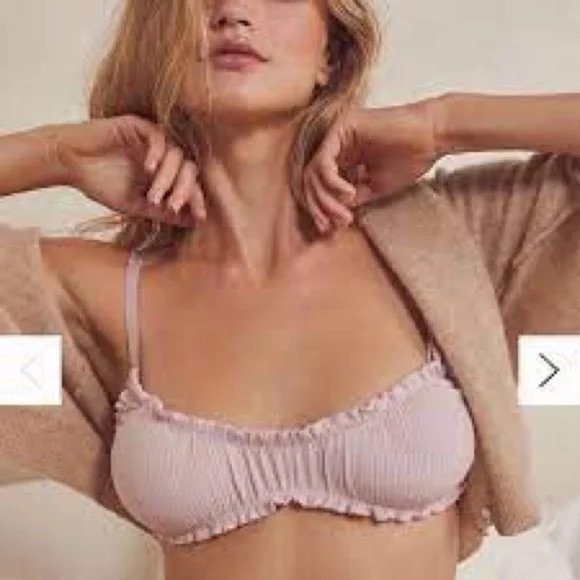 FREE PEOPLE | At Home Pointelle Bralette Lilac Various Sizes Available - Picture 5 of 5